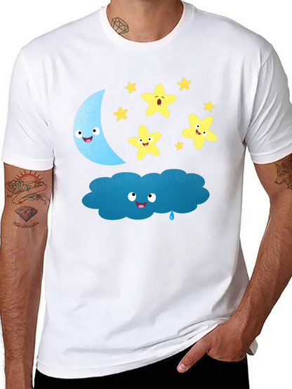 Cute Cartoon Night Sky T-Shirt