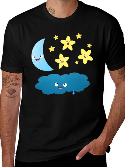 Cute Cartoon Night Sky T-Shirt