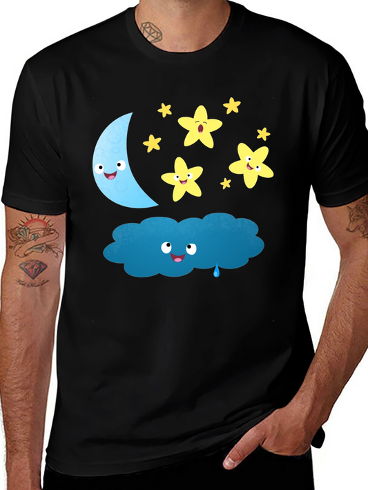 Cute Cartoon Night Sky T-Shirt
