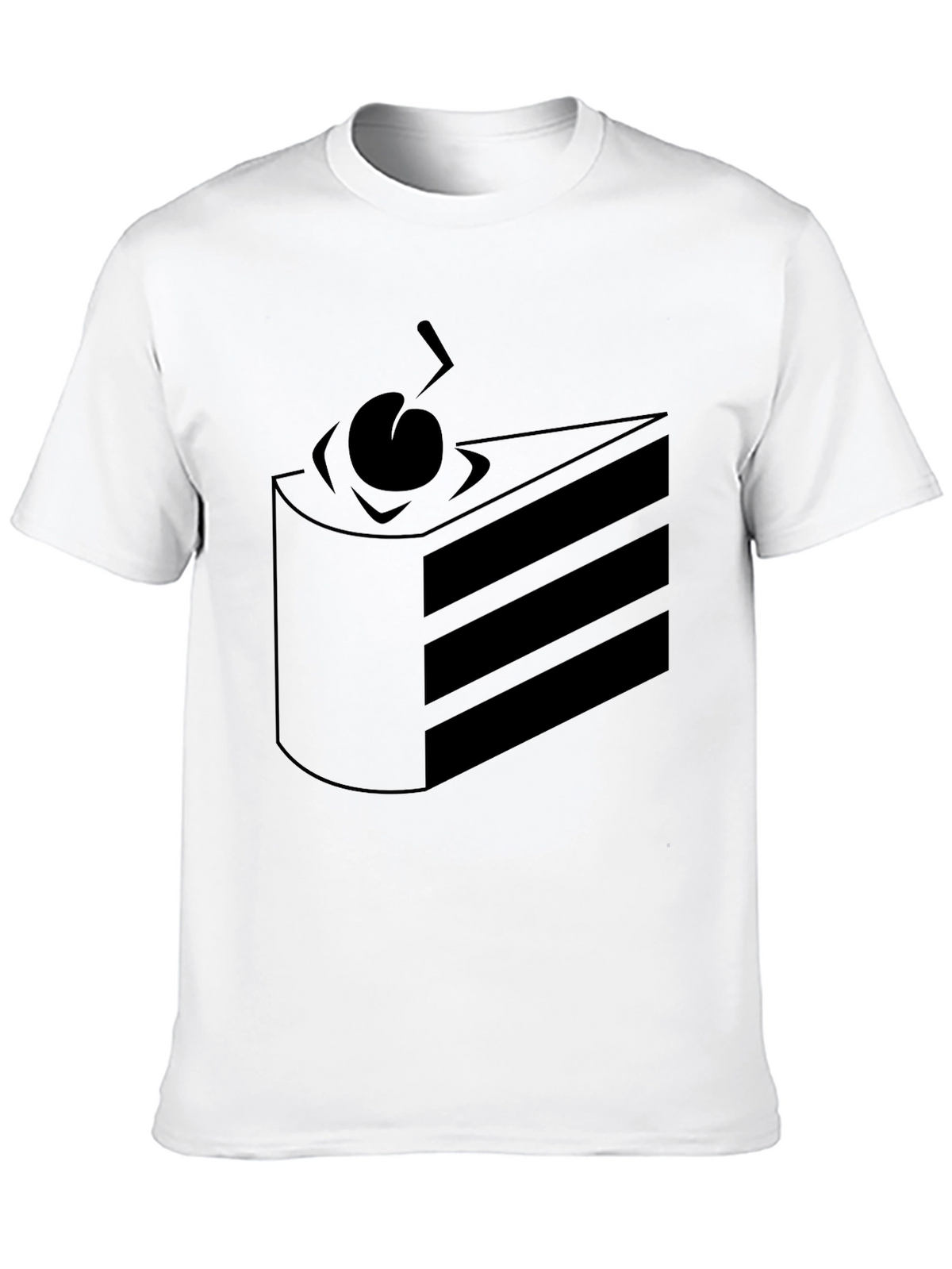 Cake Slice Graphic Tee - Black