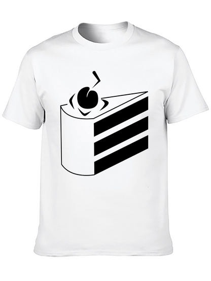 Cake Slice Graphic Tee - Black
