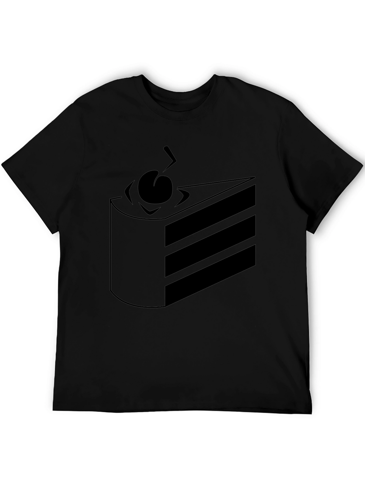 Cake Slice Graphic Tee - Black