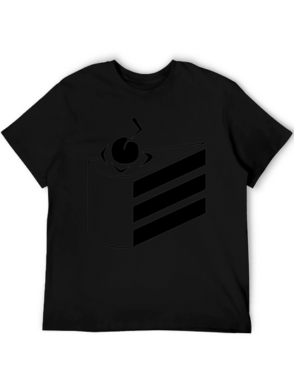 Cake Slice Graphic Tee - Black