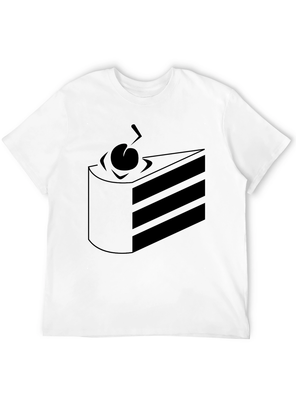 Cake Slice Graphic Tee - Black