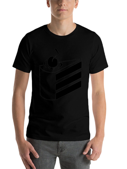Cake Slice Graphic Tee - Black