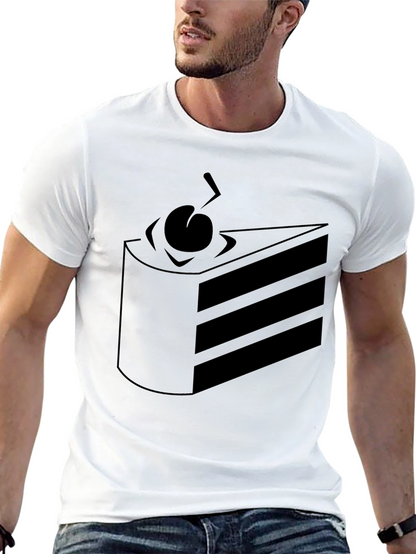 Cake Slice Graphic Tee - Black