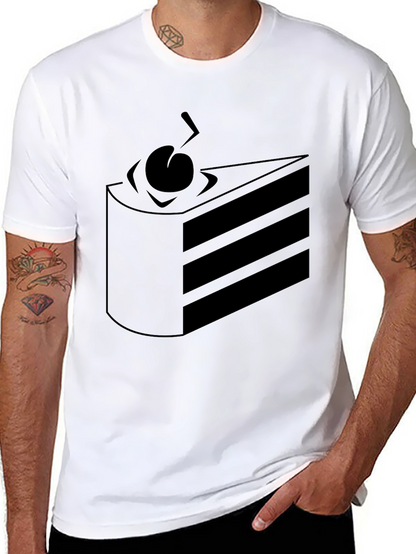 Cake Slice Graphic Tee - Black