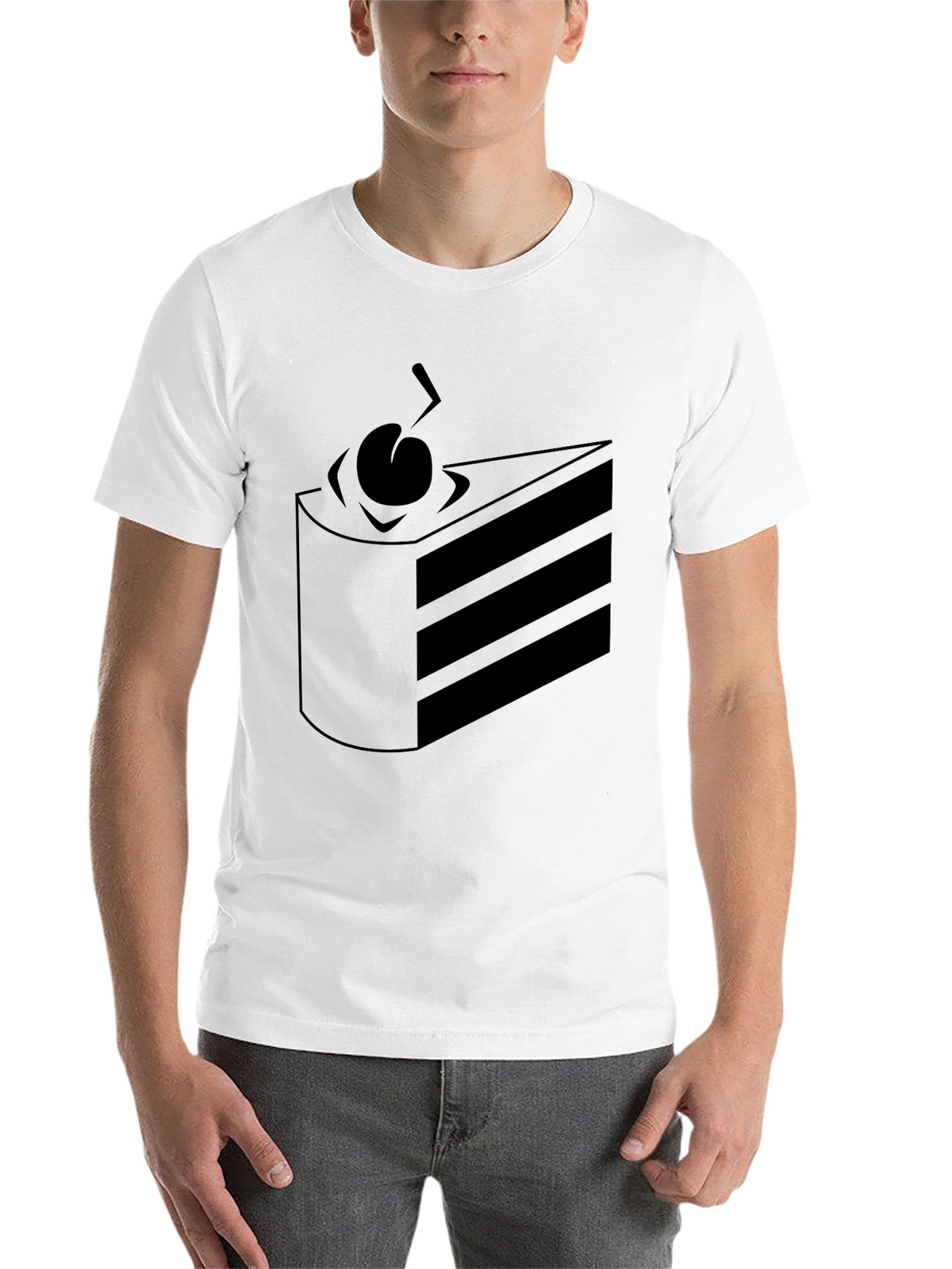Cake Slice Graphic Tee - Black