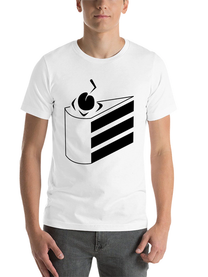 Cake Slice Graphic Tee - Black