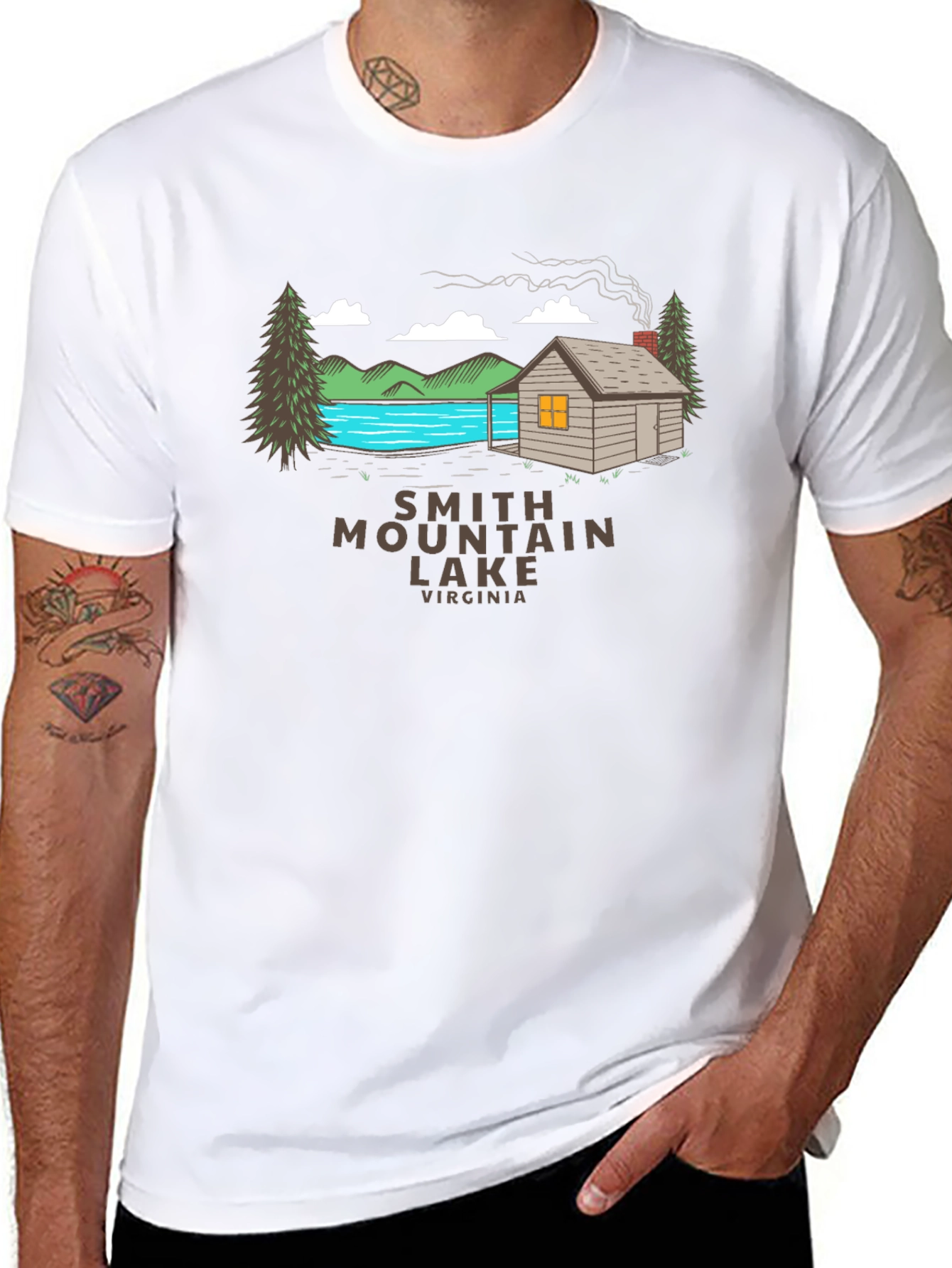 Smith Mountain Lake Virginia Cabin T-Shirt