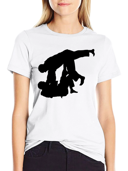 Judo Silhouette Black T-Shirt Martial Arts