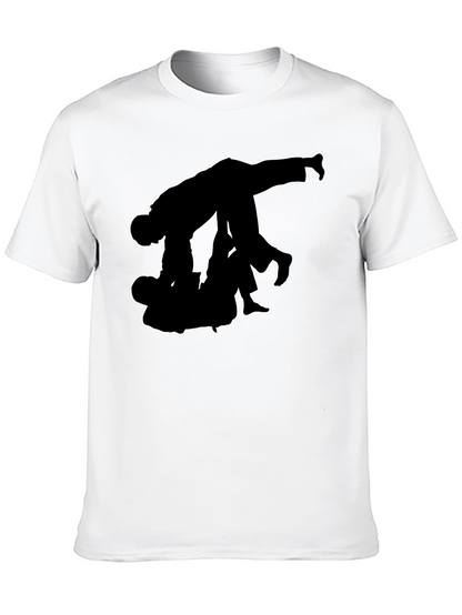 Judo Silhouette Black T-Shirt Martial Arts