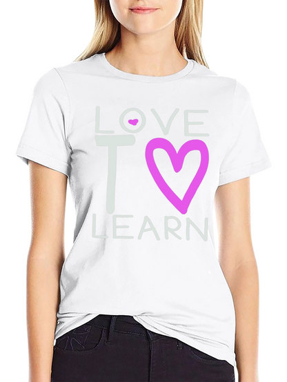 Love to Learn Graphic Tee - Black Cotton T-Shirt