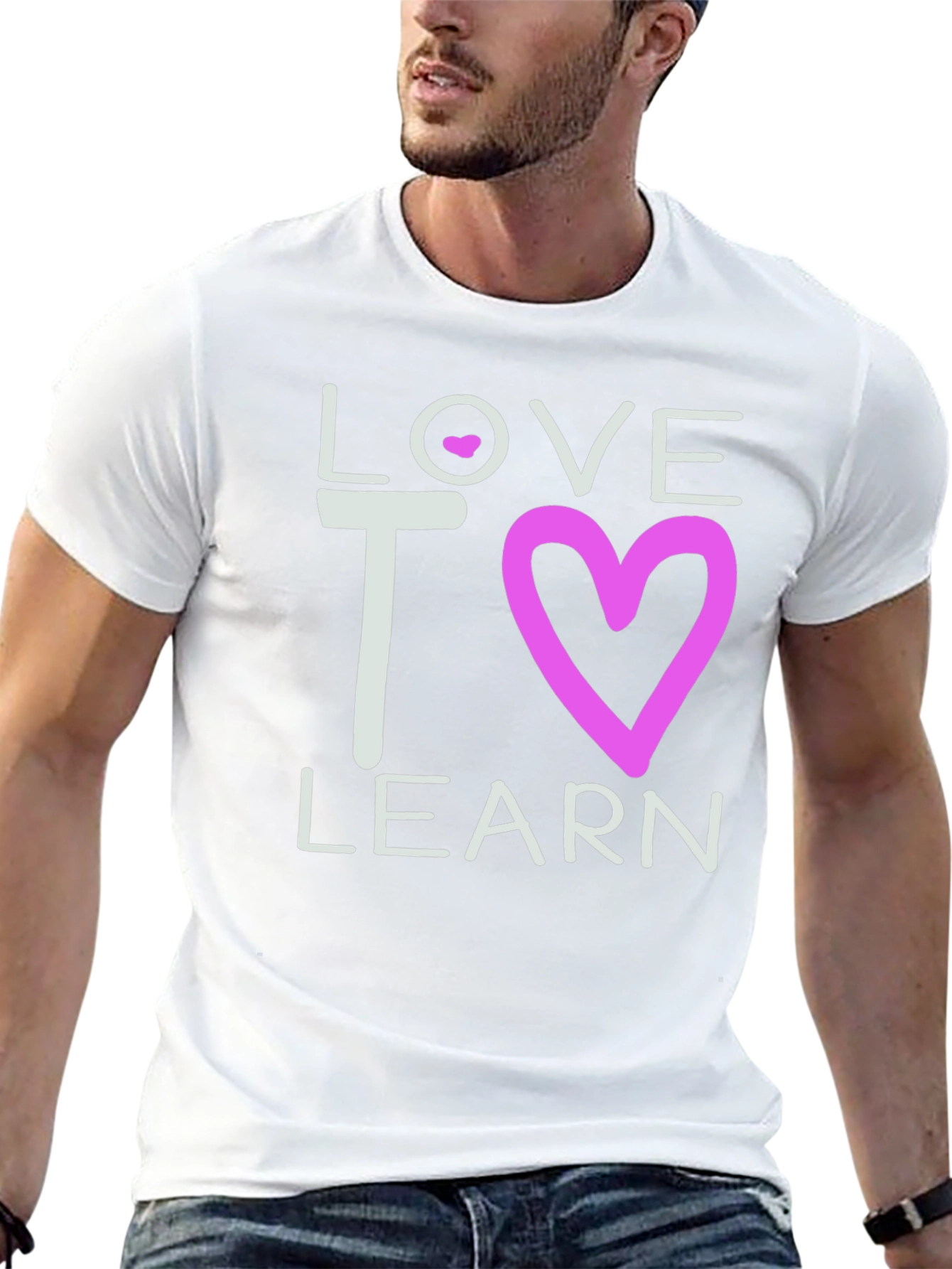 Love to Learn Graphic Tee - Black Cotton T-Shirt