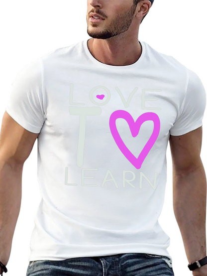 Love to Learn Graphic Tee - Black Cotton T-Shirt