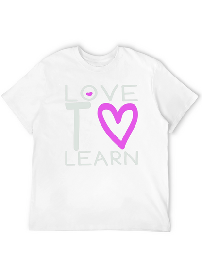 Love to Learn Graphic Tee - Black Cotton T-Shirt