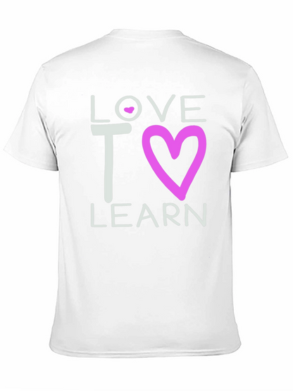 Love to Learn Graphic Tee - Black Cotton T-Shirt