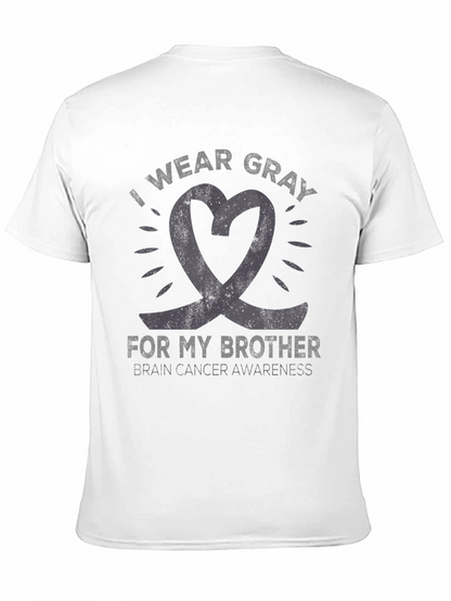 Gray Ribbon Brain Cancer Awareness T-Shirt