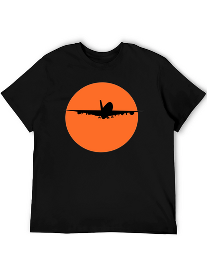 Airplane Silhouette T-Shirt - Stylish Aviation Tee