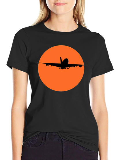 Airplane Silhouette T-Shirt - Stylish Aviation Tee