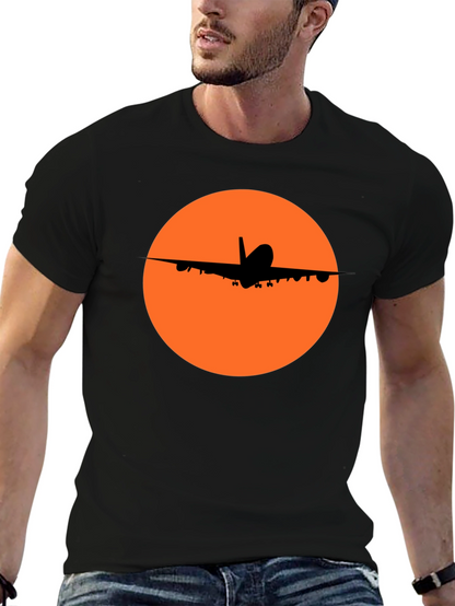 Airplane Silhouette T-Shirt - Stylish Aviation Tee