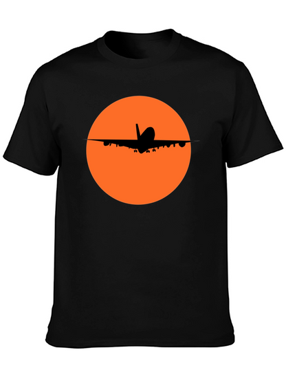 Airplane Silhouette T-Shirt - Stylish Aviation Tee