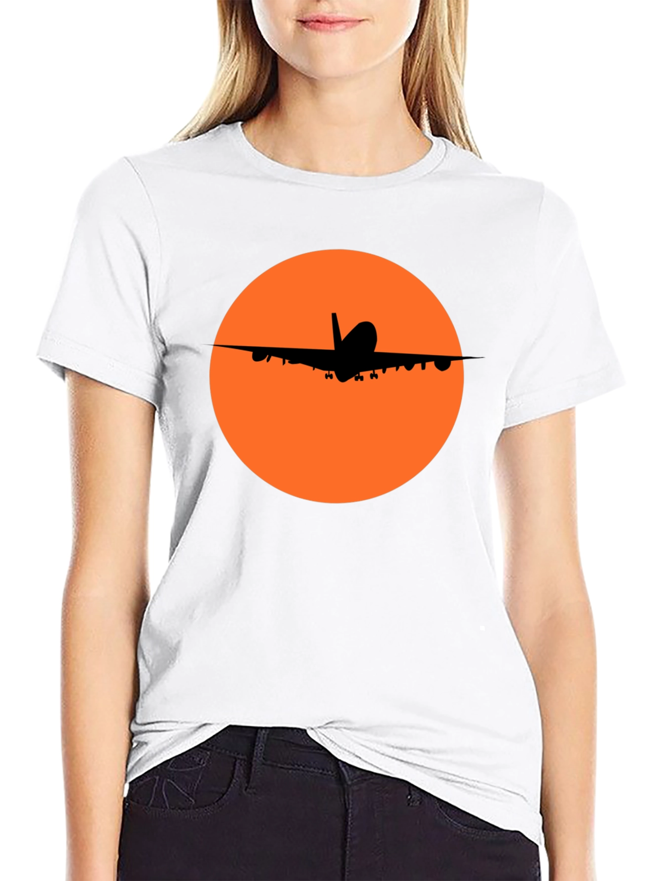 Airplane Silhouette T-Shirt - Stylish Aviation Tee