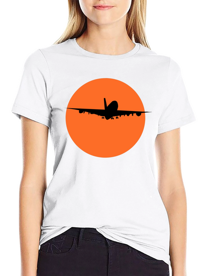 Airplane Silhouette T-Shirt - Stylish Aviation Tee