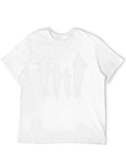 Family Run T-Shirt: Black Crew Neck Graphic Tee