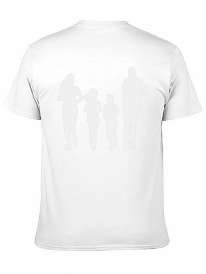 Family Run T-Shirt: Black Crew Neck Graphic Tee