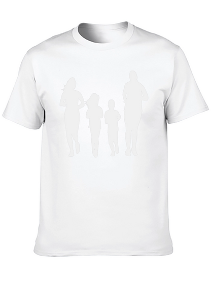 Family Run T-Shirt: Black Crew Neck Graphic Tee