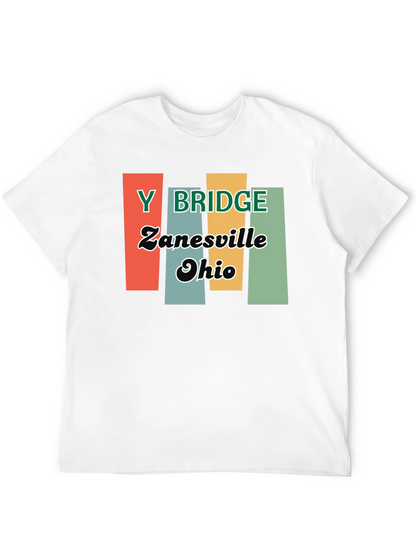 Y Bridge Zanesville Ohio Retro Black T-Shirt