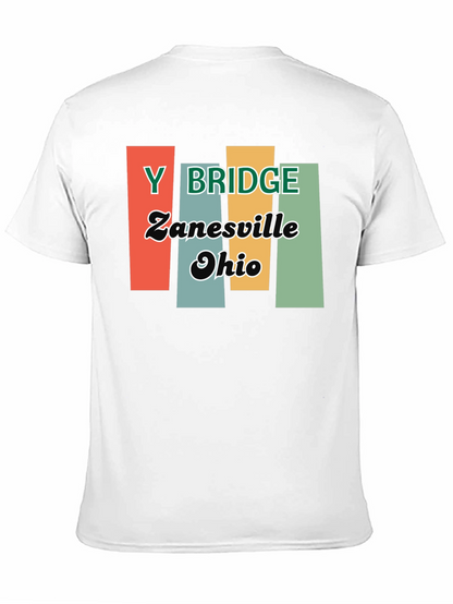 Y Bridge Zanesville Ohio Retro Black T-Shirt