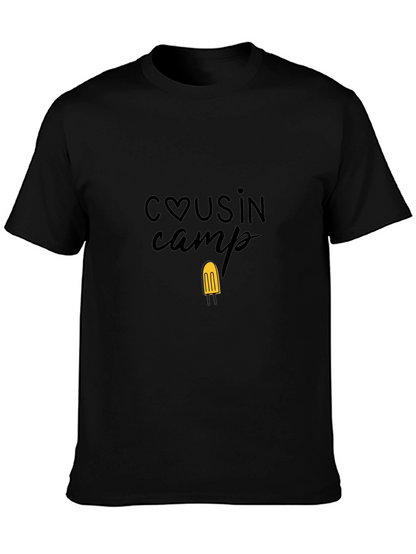 Cousin Camp Black T-Shirt with Popsicle Design