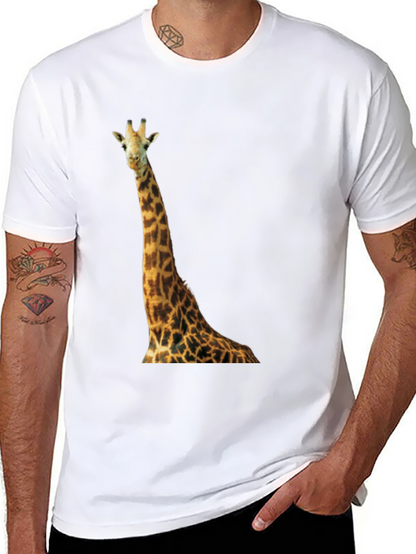Giraffe Graphic Black T-Shirt - Unique Animal Print