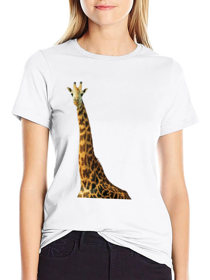 Giraffe Graphic Black T-Shirt - Unique Animal Print