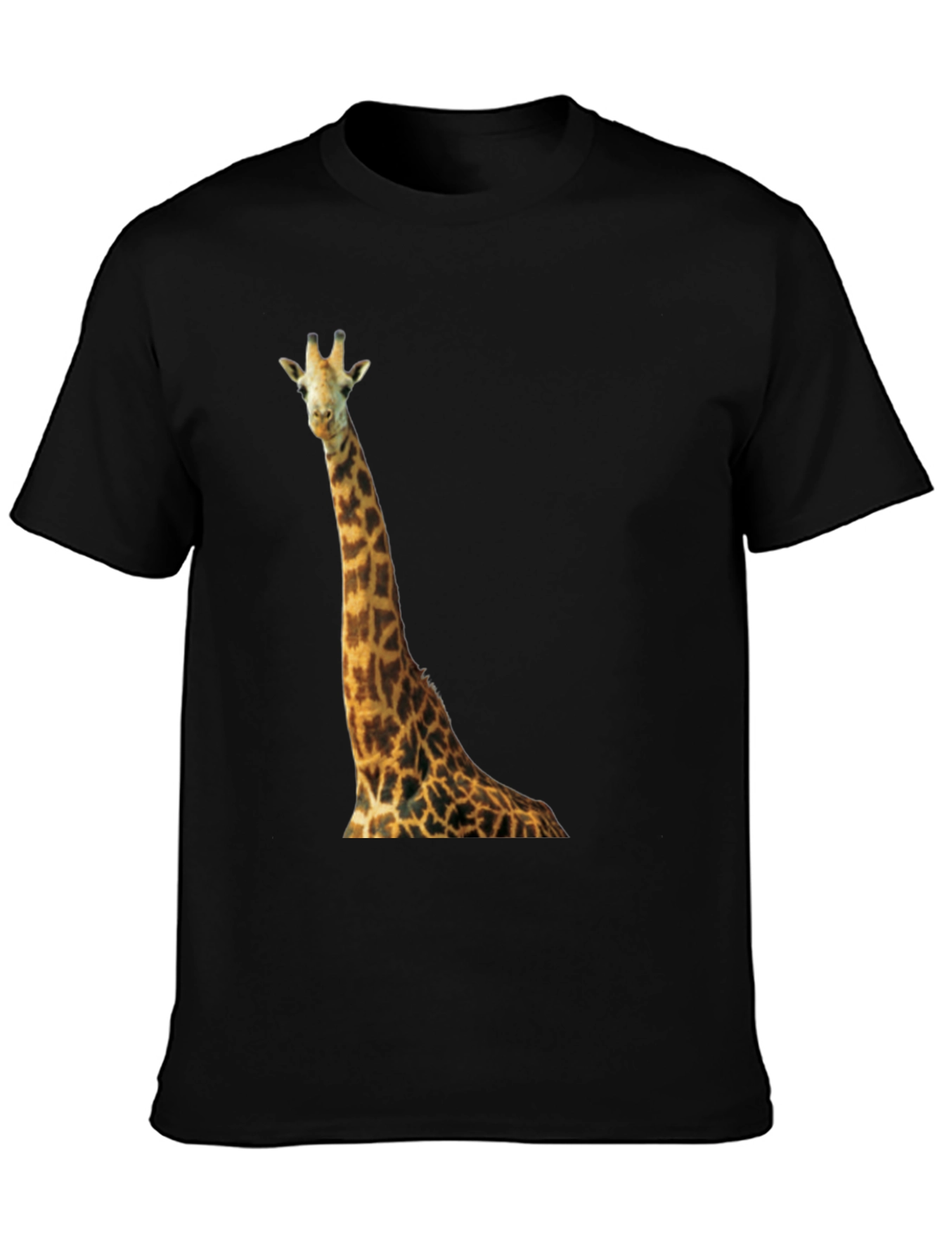 Giraffe Graphic Black T-Shirt - Unique Animal Print