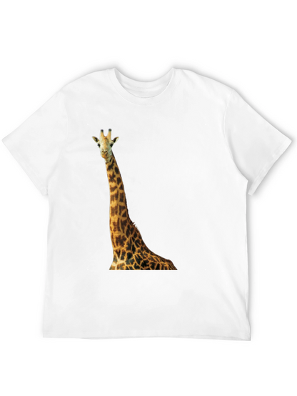 Giraffe Graphic Black T-Shirt - Unique Animal Print