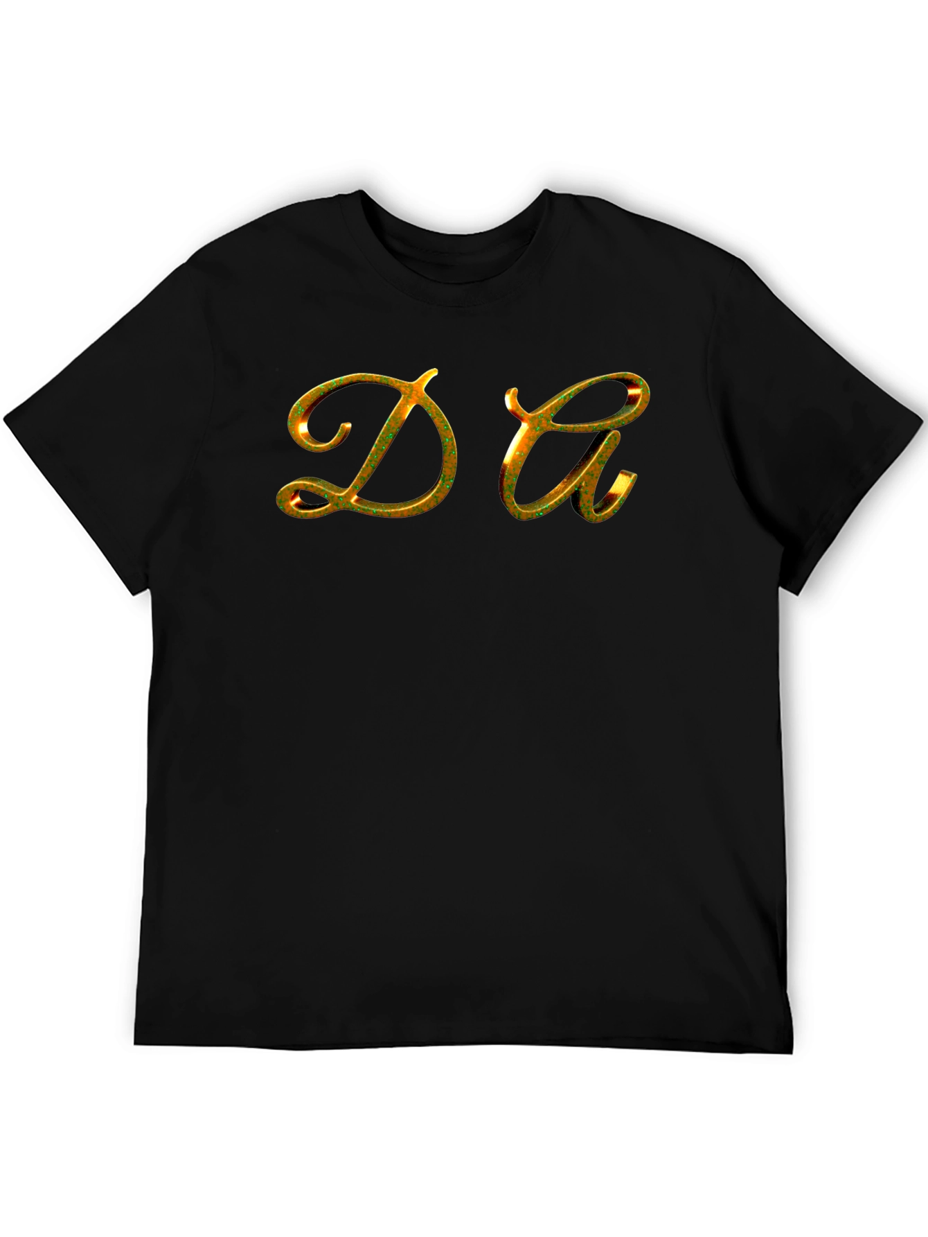 DA Gold Lettered Black T-Shirt