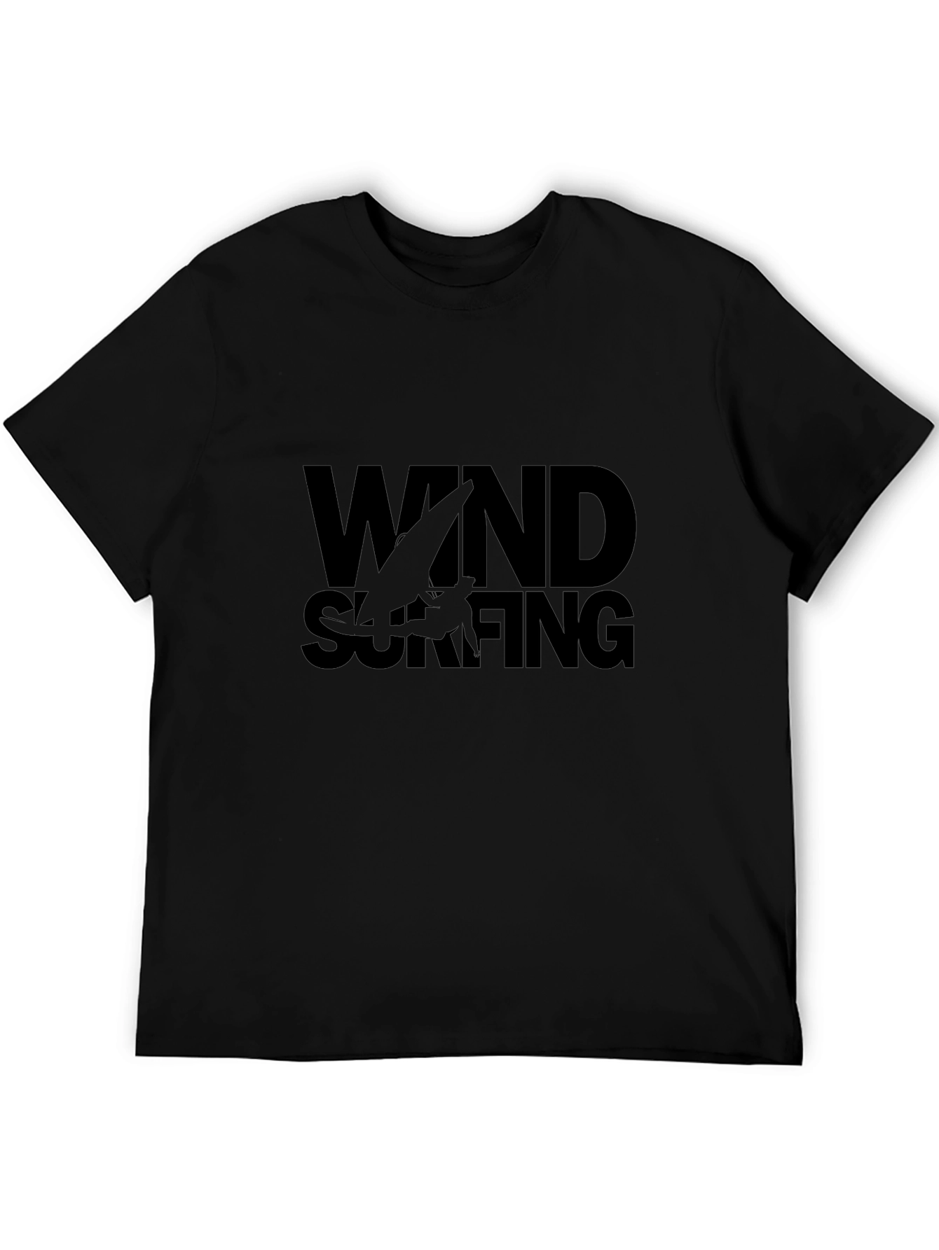 Windsurfing Graphic Tee - Stylish Black T-Shirt