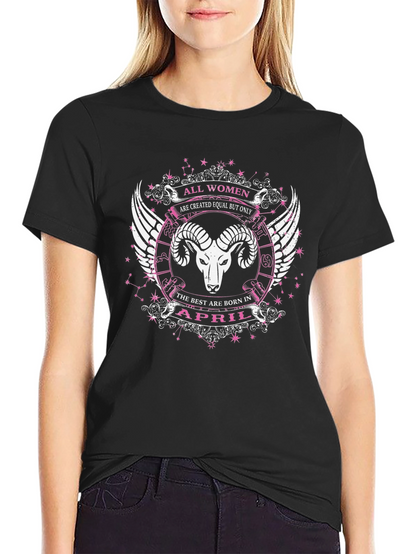All Women April Aries Zodiac T-Shirt