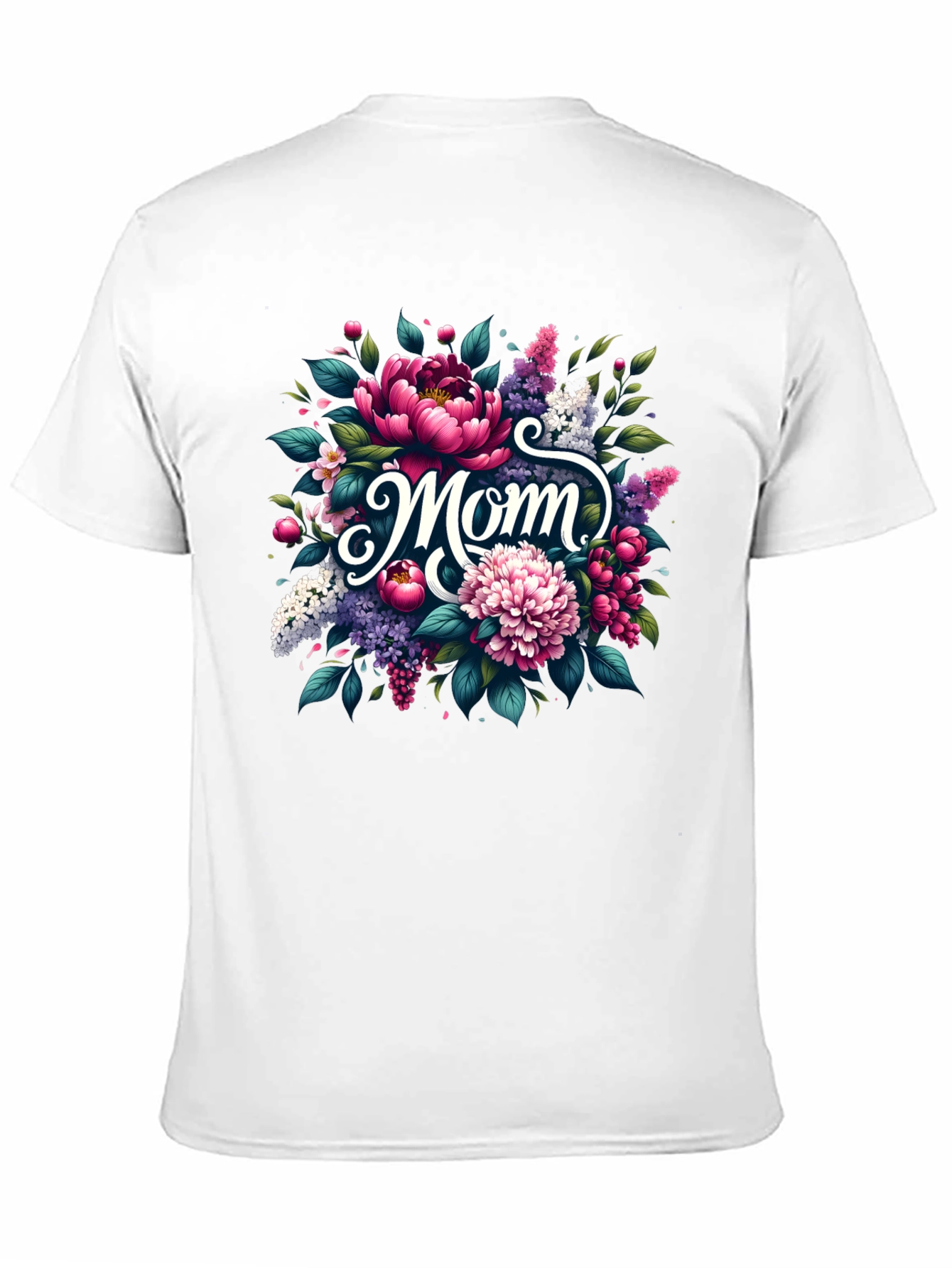 Floral Mom Graphic Tee - Black Unisex T-Shirt