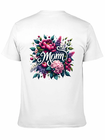 Floral Mom Graphic Tee - Black Unisex T-Shirt