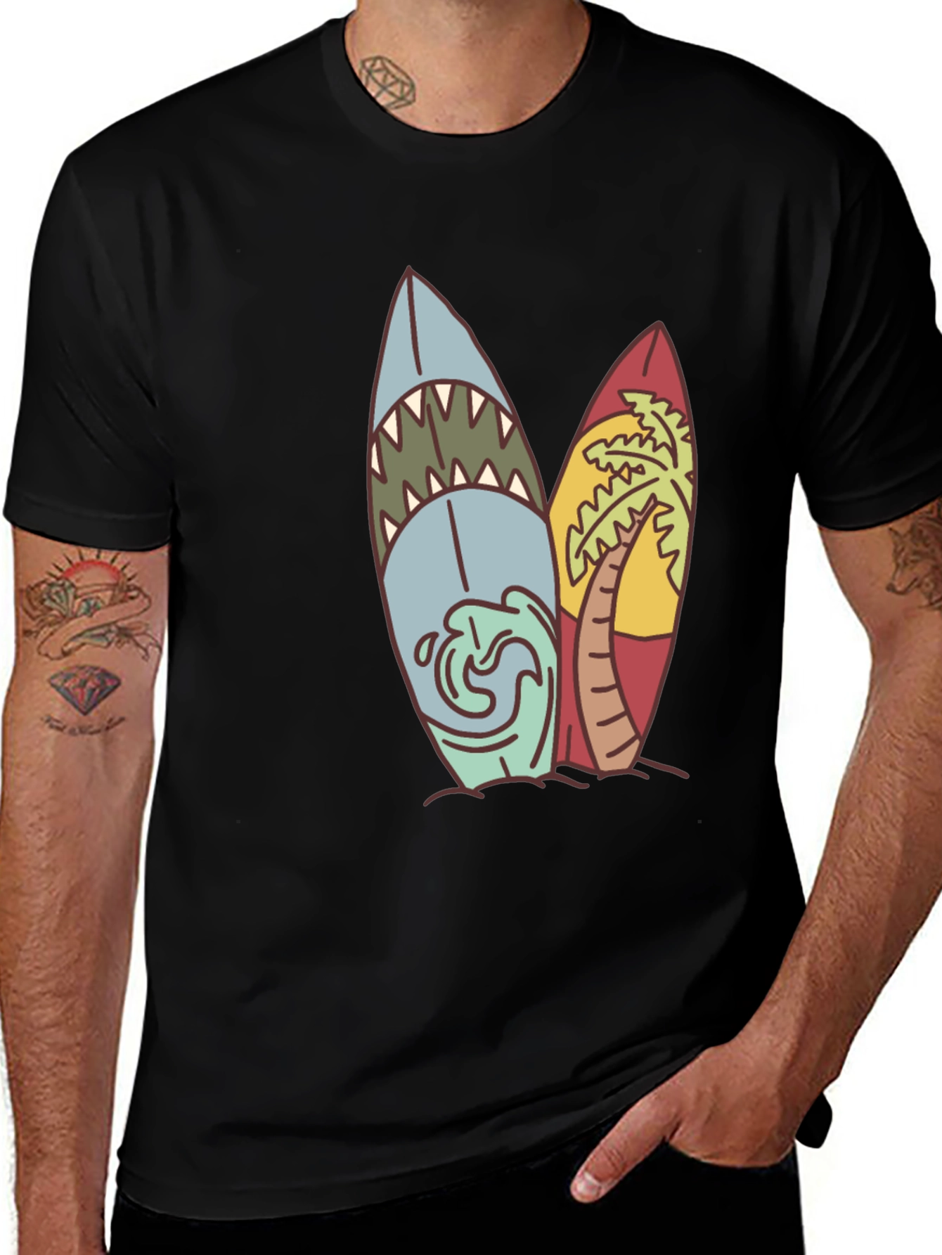 Surfboard Graphic Tee - Beach Vibes