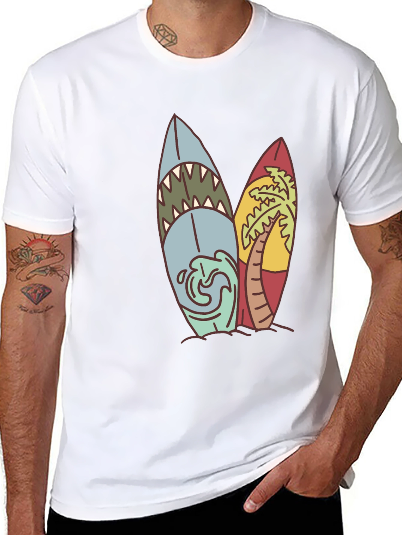 Surfboard Graphic Tee - Beach Vibes