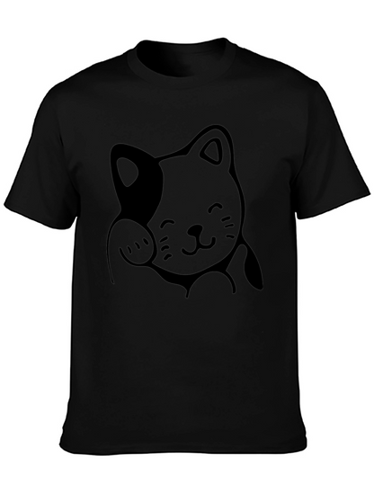 Lucky Cat T-Shirt - Black Graphic Tee