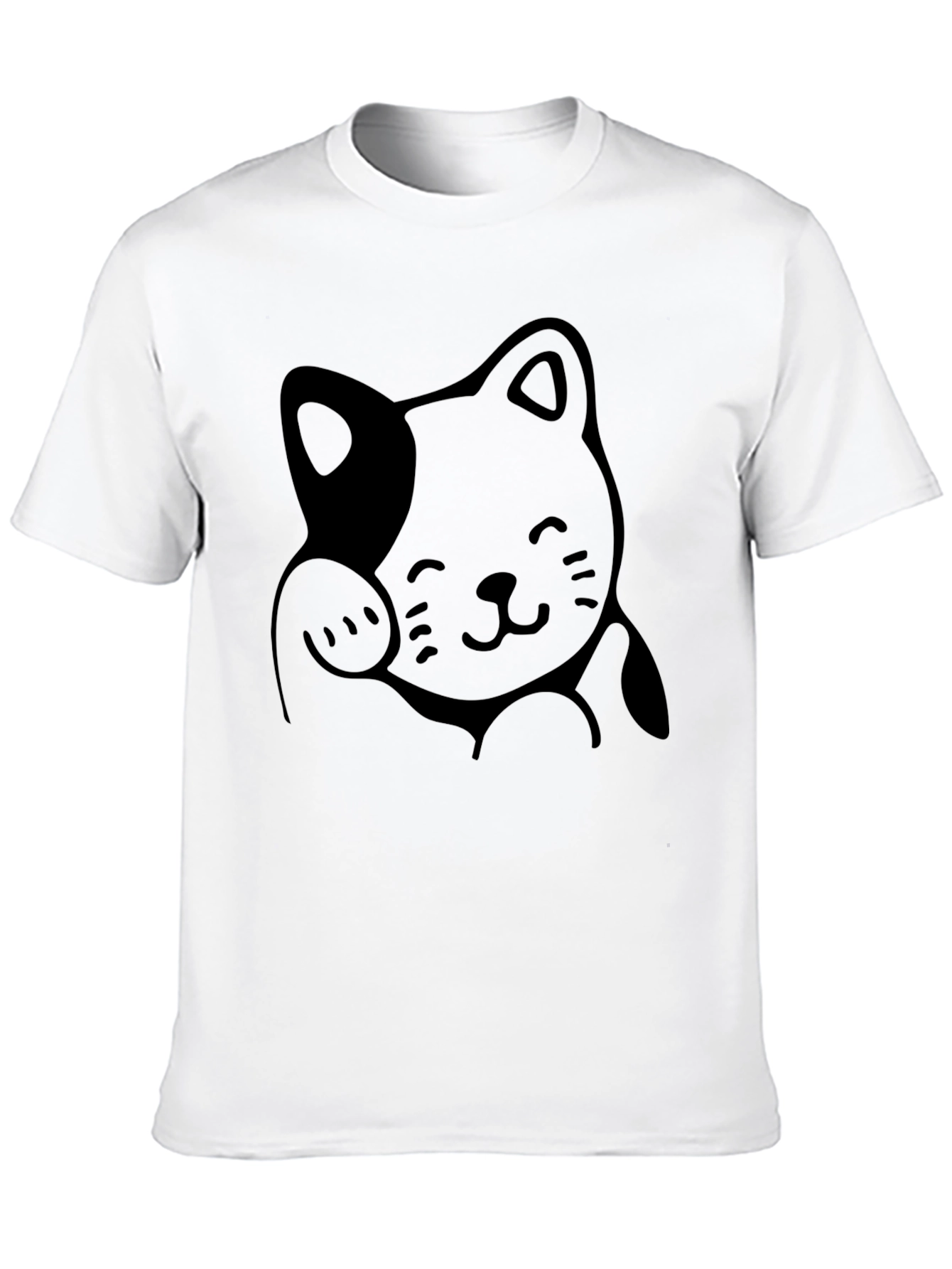 Lucky Cat T-Shirt - Black Graphic Tee