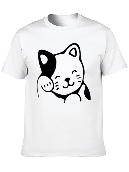 Lucky Cat T-Shirt - Black Graphic Tee