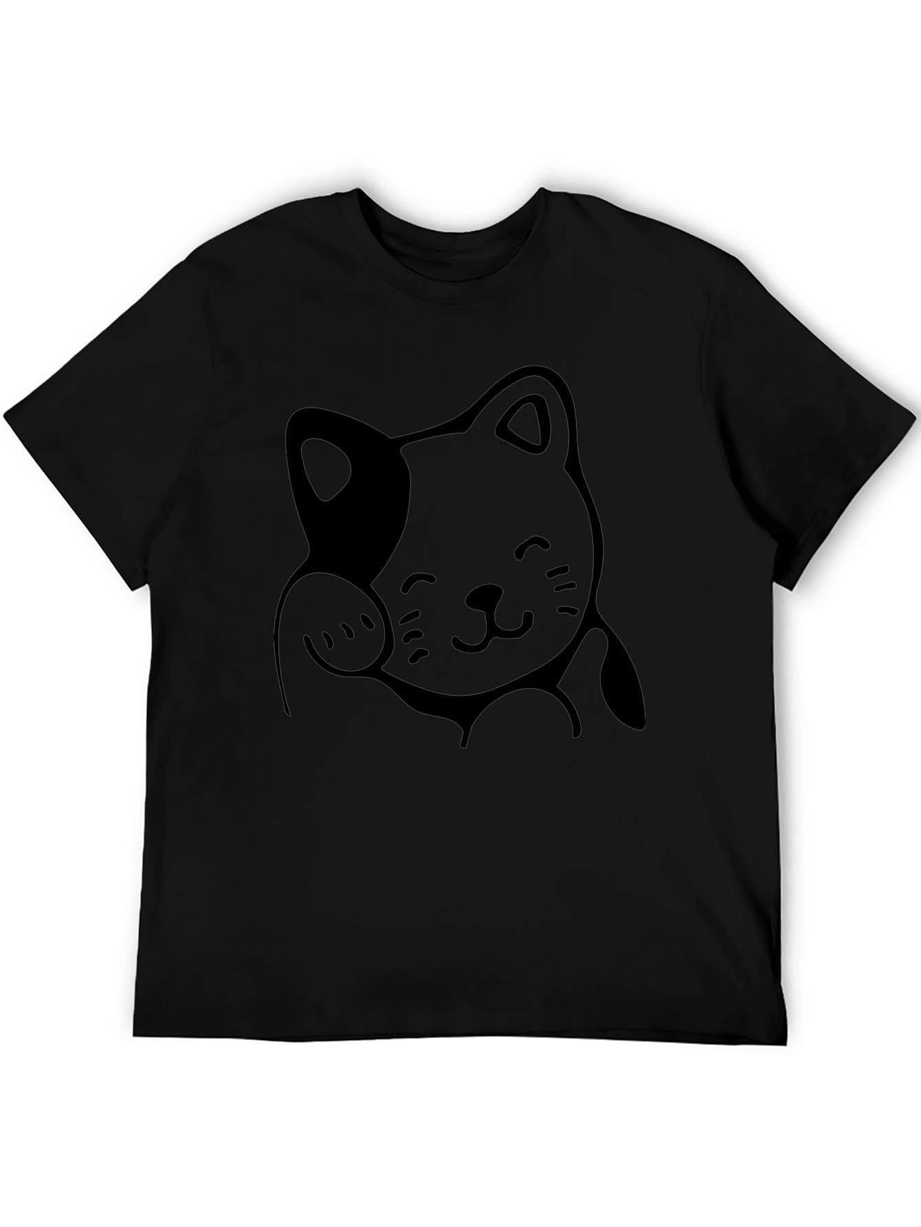 Lucky Cat T-Shirt - Black Graphic Tee