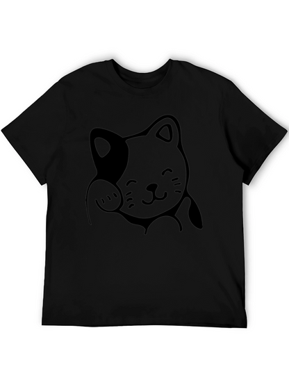 Lucky Cat T-Shirt - Black Graphic Tee